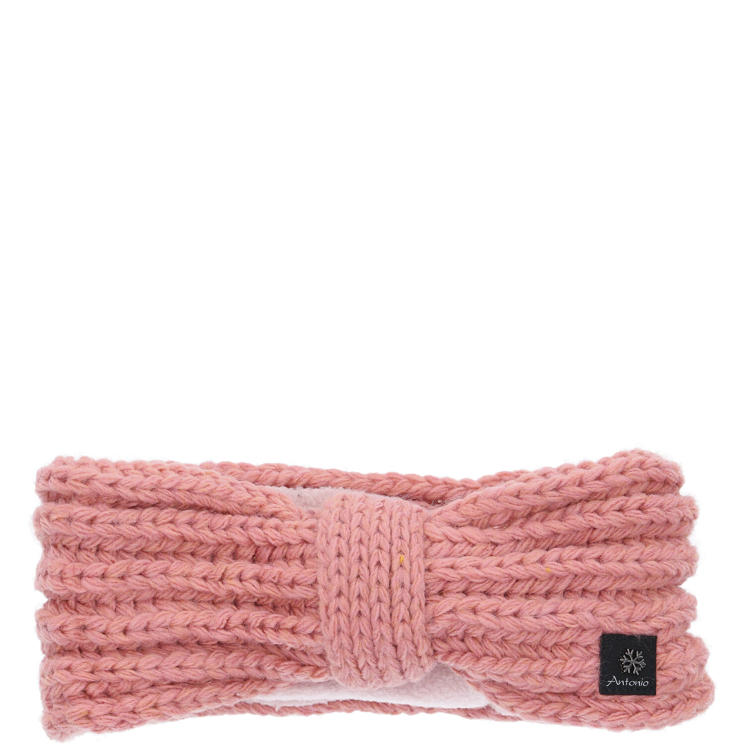 Antonio Damen Strick Stirnband mit Fleece  rosé