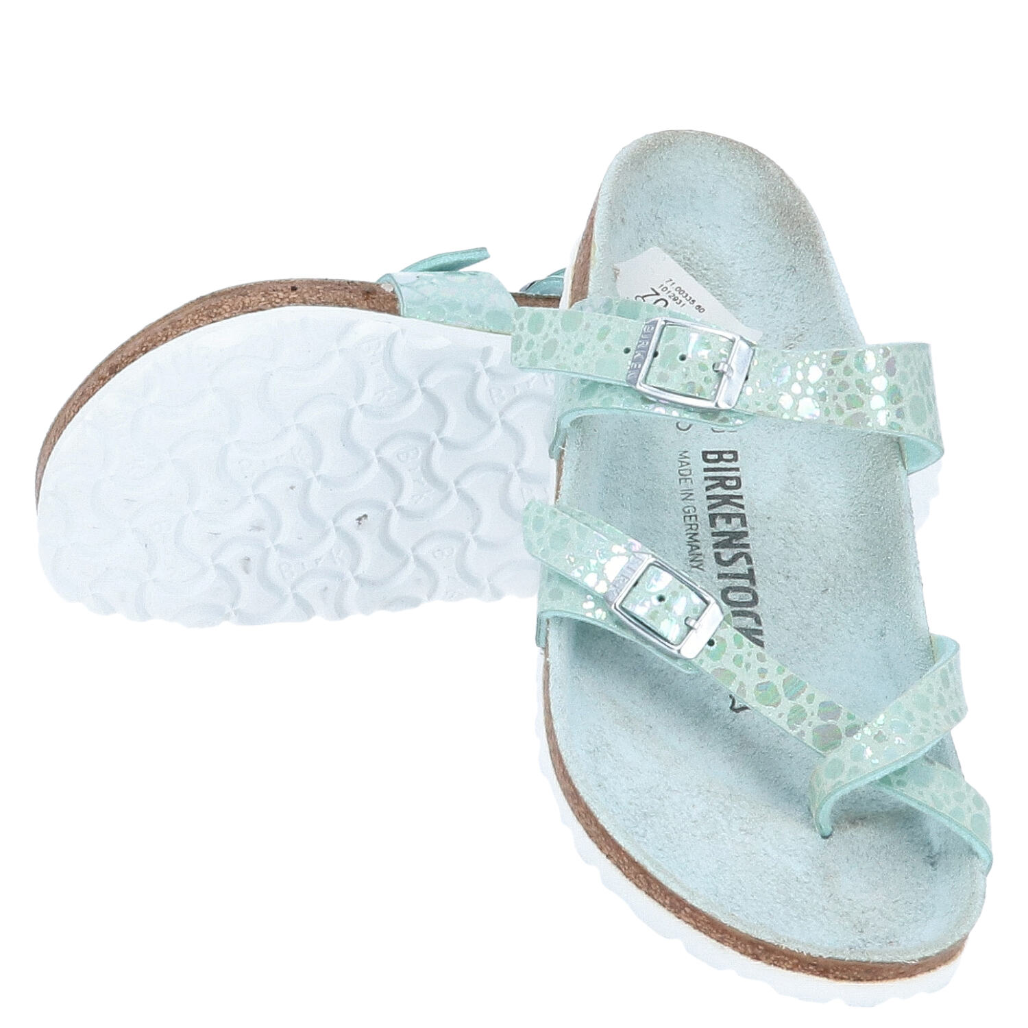 Birkenstock Sandalen Größe 37 Mayari Metallic Stones Aqua   Abbildung 1