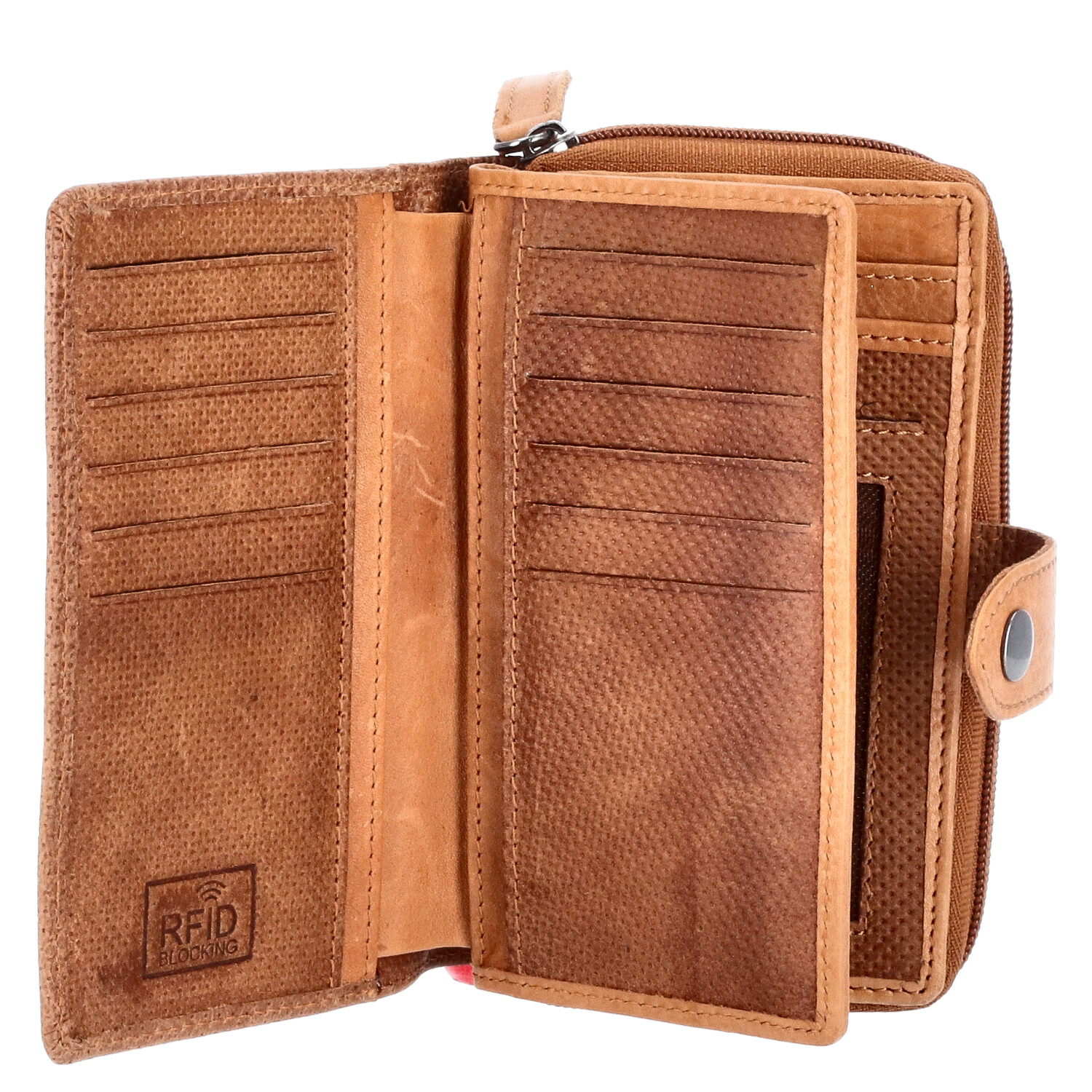 The Skandinavian Brand Damen Leder Geldbörse  Cognac Abbildung 5