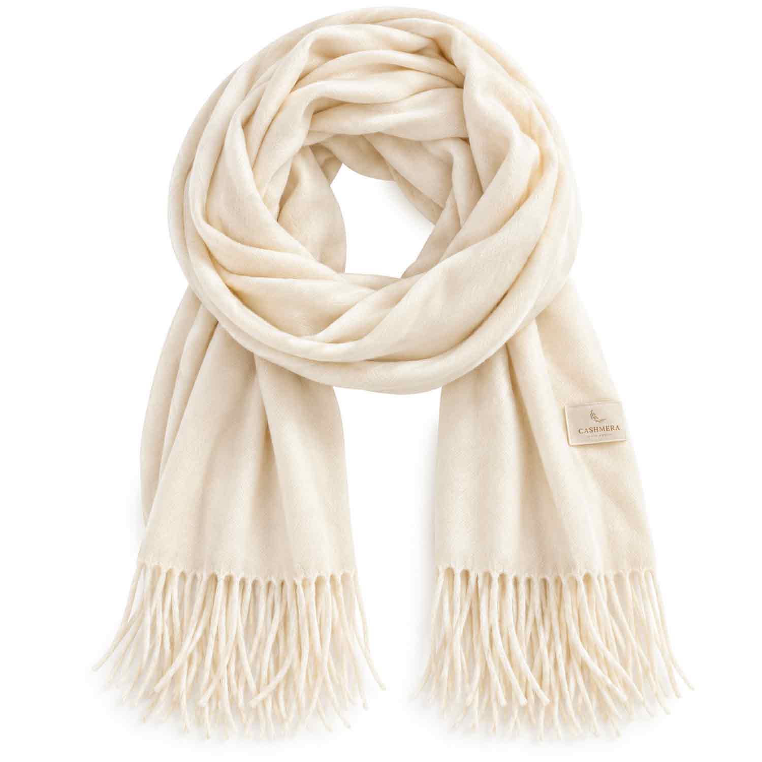 Cashmera Damen Winterschal - off white Abbildung 1