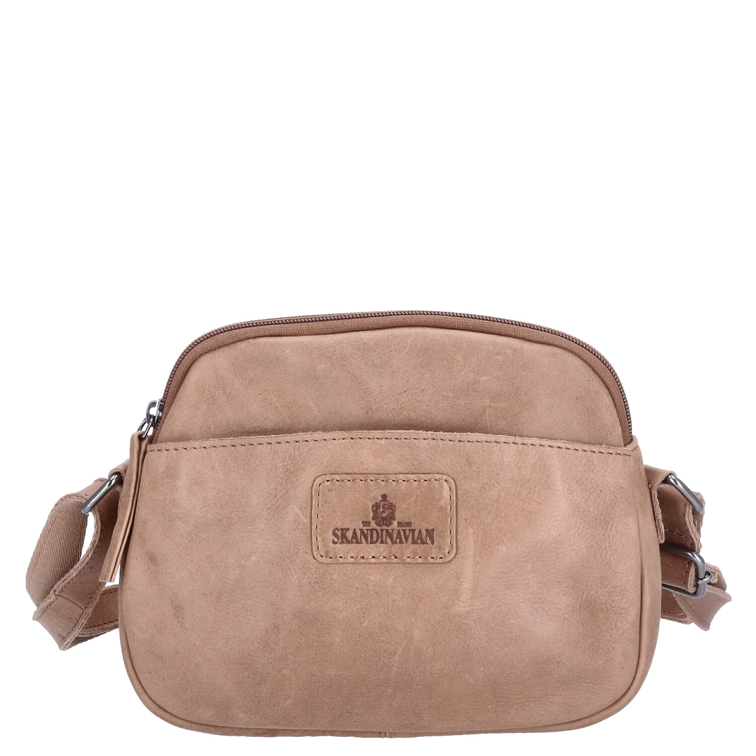 The Skandinavian Brand Damen Leder Umhängetasche  beige