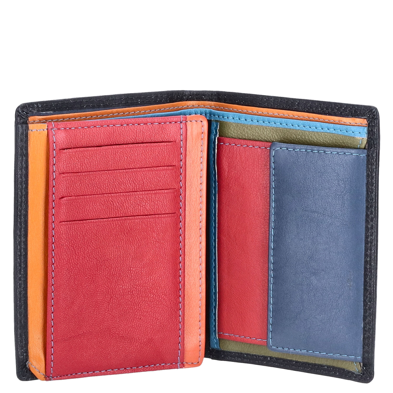 The Skandinavian Brand Lederbörse Hoch Multicolor - Black Abbildung 2