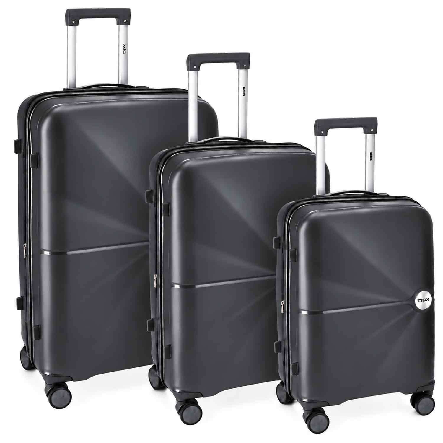 DYX 4 Rollen Koffer 3er Set S/M/L Los Angeles Black Abbildung 1