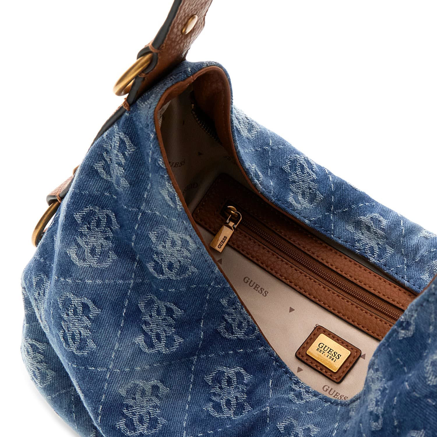 GUESS Schultertasche camden Denim Logo Abbildung 3