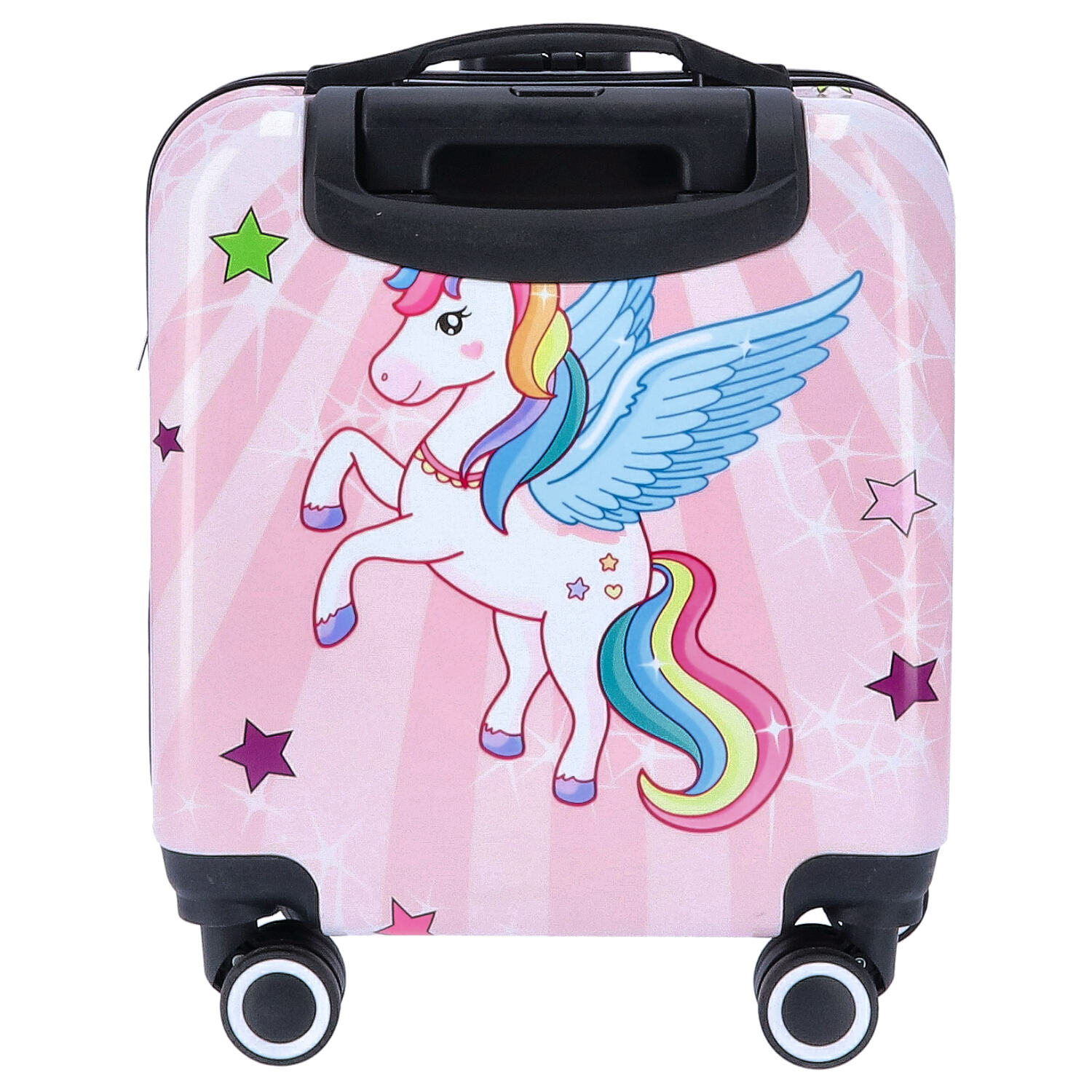 TheTrueC Kindertrolley 4 Rollen Einhorn  Rosa Abbildung 3