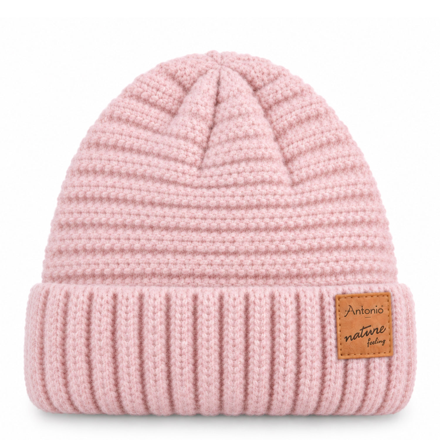 Antonio Damen Strick Mütze Bouclé Beanie - Rosa Abbildung 1