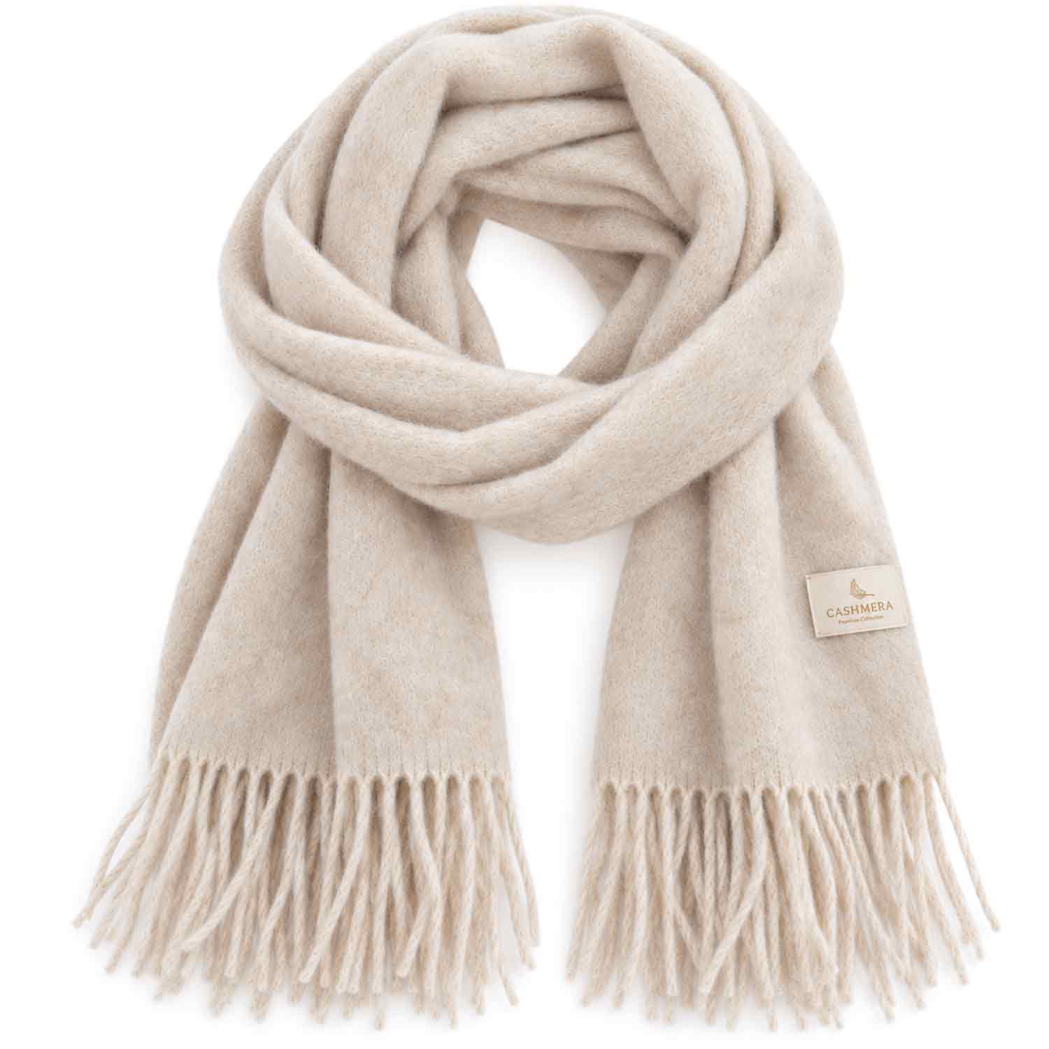 Cashmera Damen Winterschal - beige Abbildung 1