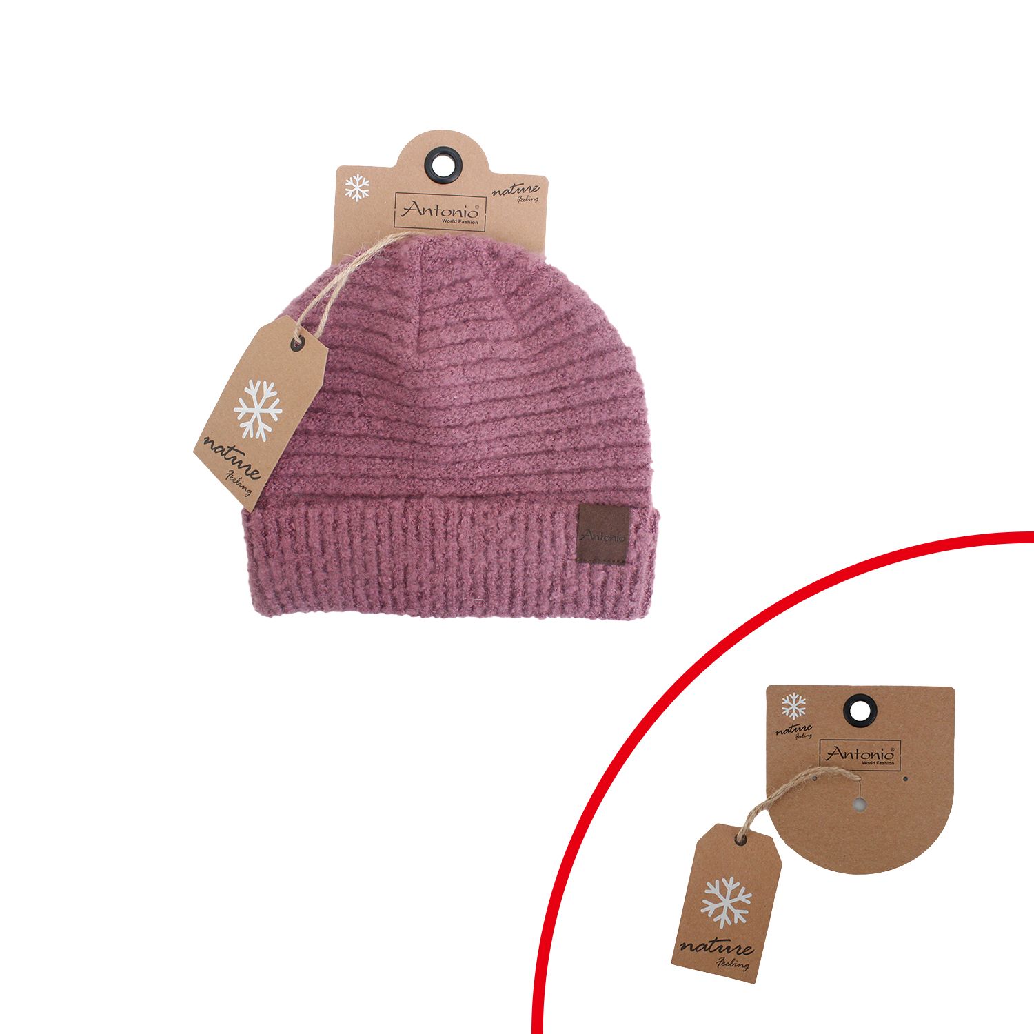 Antonio Winter Damen Mütze Beanie Bouclé Beere Beanie   Abbildung 2