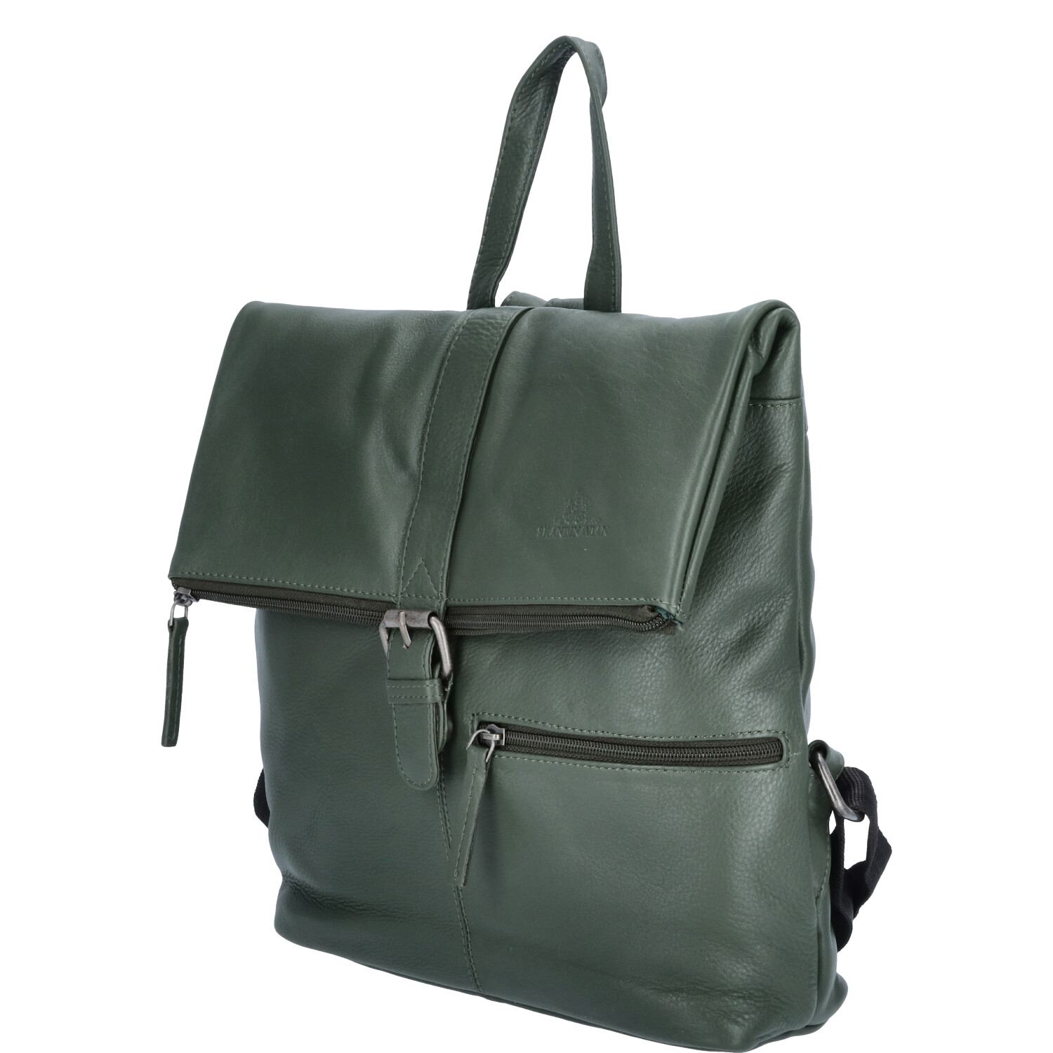 The Skandinavian Brand Damen Leder Rucksack  Green