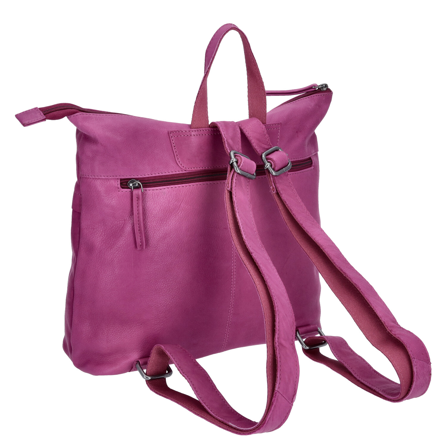 The Skandinavian Brand Damen Leder Rucksack - Purple Abbildung 2