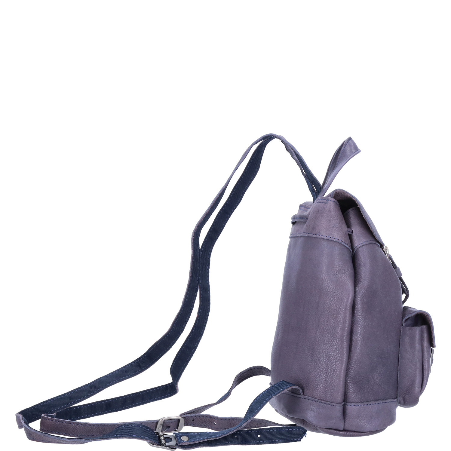 The Skandinavian Brand Mini Leder Rucksack  blau