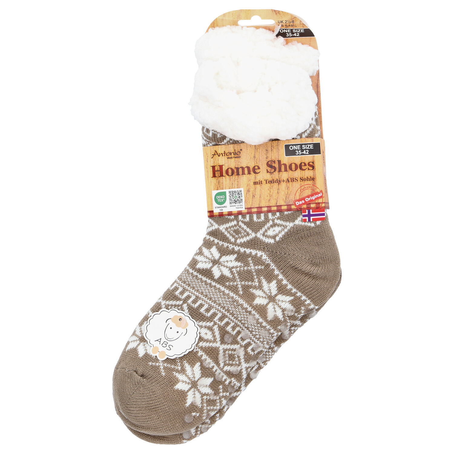 Antonio Kuschelige Hüttensocken im Norweger Design Gr. 35-42  . Abbildung 1