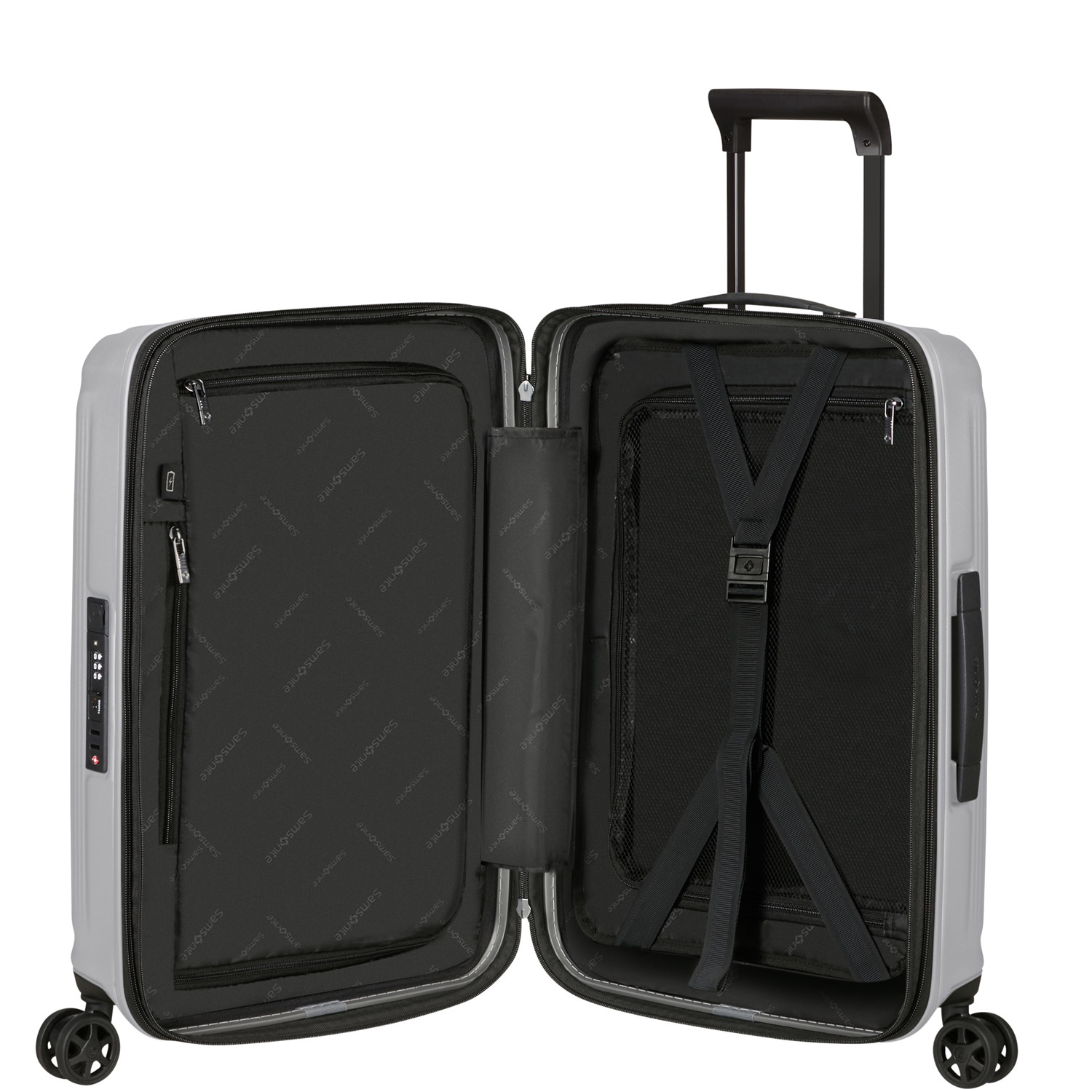 Samsonite 4-Rad Trolley 55cm erw. Nuon Matt Silver Abbildung 5