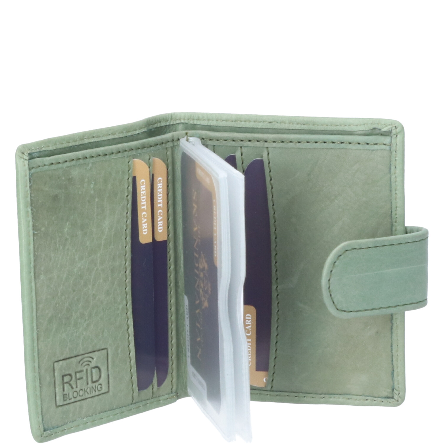 The Skandinavian Brand Leder Kreditkarten Etui  mint