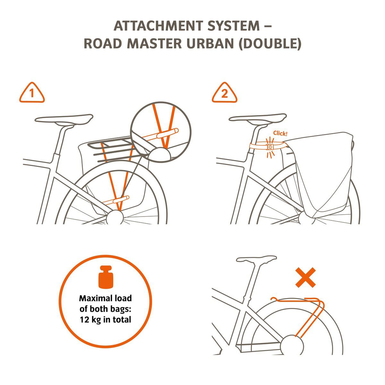 Vaude Doppel-Fahrradtasche Road Master Urban (Double) dark cherry Abbildung 6