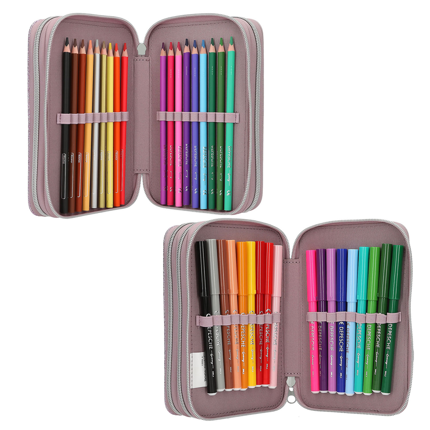 Depesche 3-Fach Federtasche TOPModel BLooming Kitty Rosa Abbildung 5