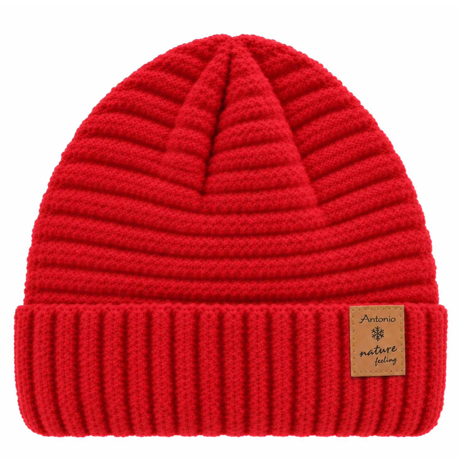 Antonio Damen Strick Mütze Bouclé Beanie - sangria Abbildung 1
