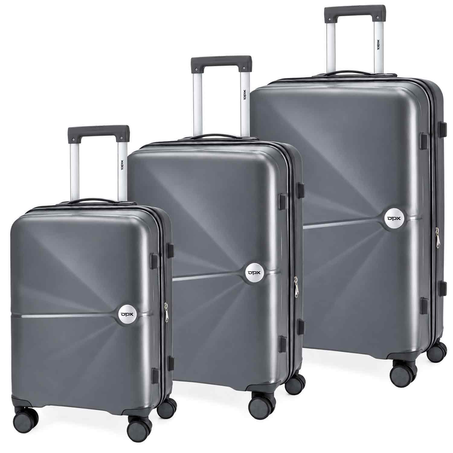 DYX 4 Rollen Koffer 3er Set S/M/L Los Angeles silver Abbildung 1