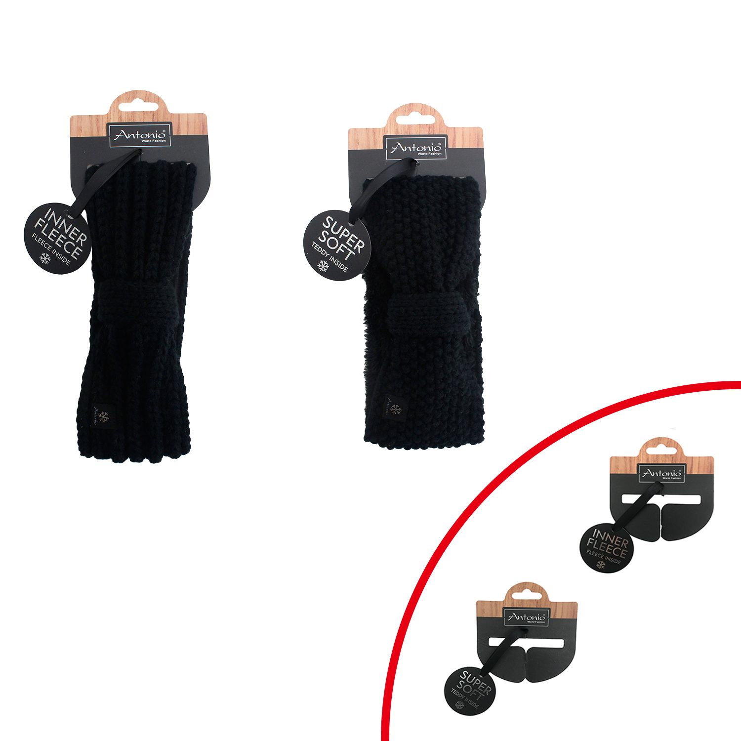 Antonio Damen Strickstirnband mit Fleece   Abbildung 3 Antonio Damen Strickstirnband mit Fleece   Abbildung 3