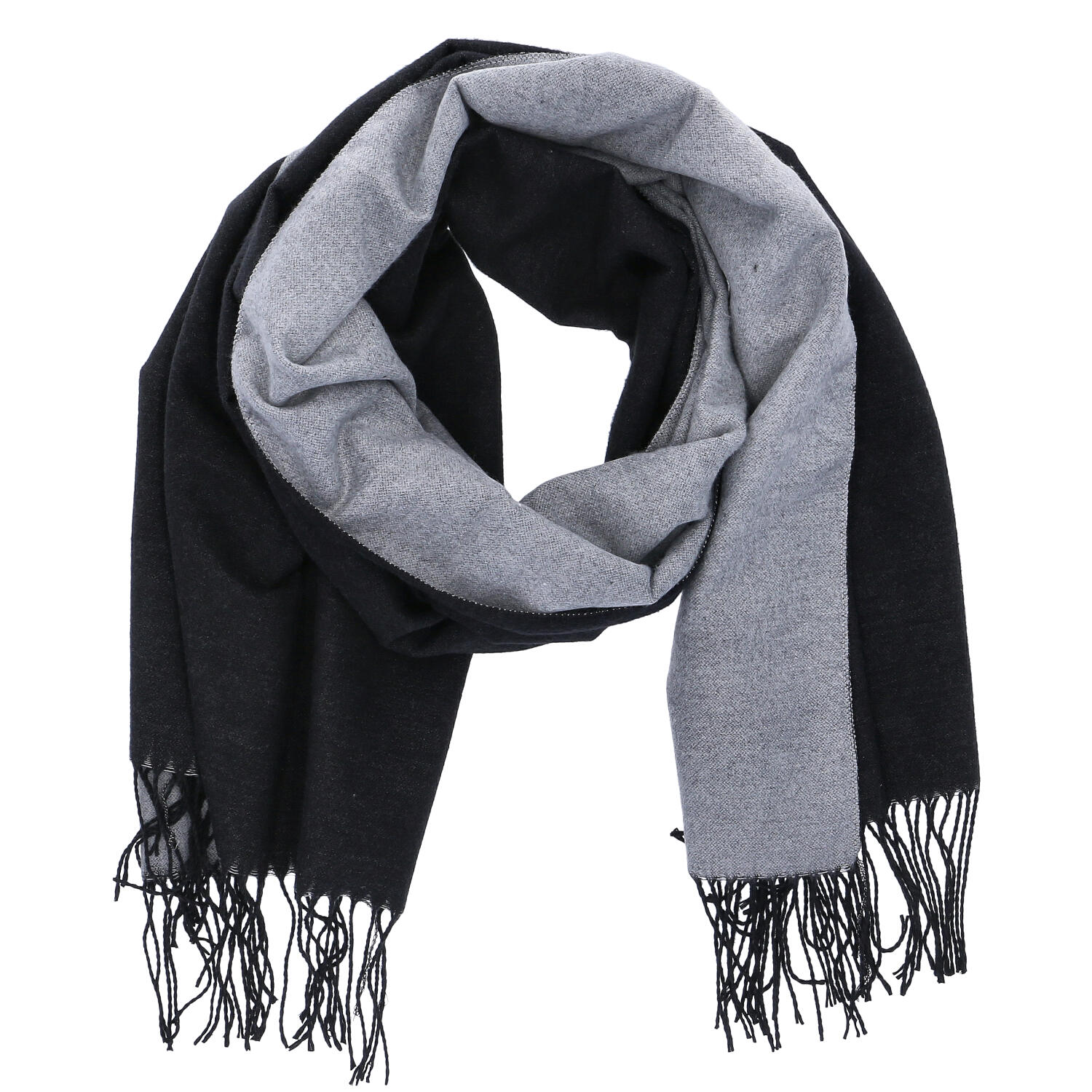 Antonio Damen Schal soft Cashmera  schwarz/grau Abbildung 1 Antonio Damen Schal soft Cashmera  schwarz/grau Abbildung 1