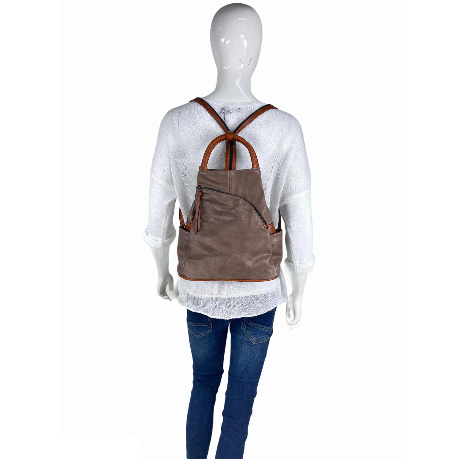 Antonio Damen Freizeit Rucksack  Taupe