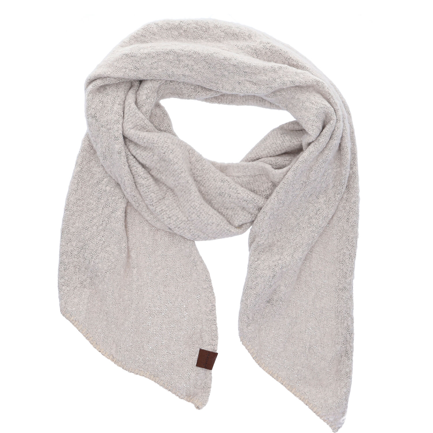 Antonio Damen Strick Schal Bouclé - beige Abbildung 1