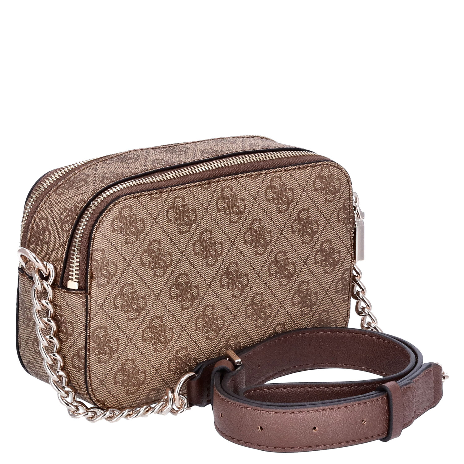 GUESS Damen Umhängetasche Noreen Latte Logo/Brown Abbildung 2