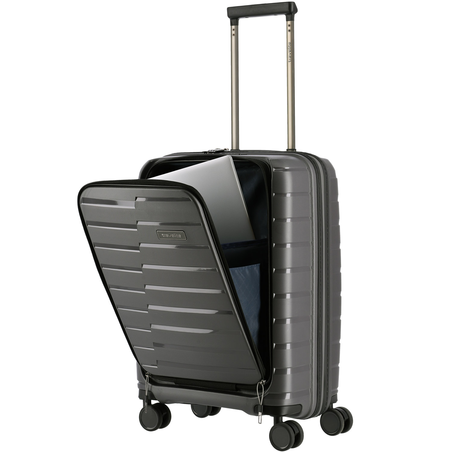 Travelite 4-Rad Trolley S mit Vortasche Air Base anthrazit