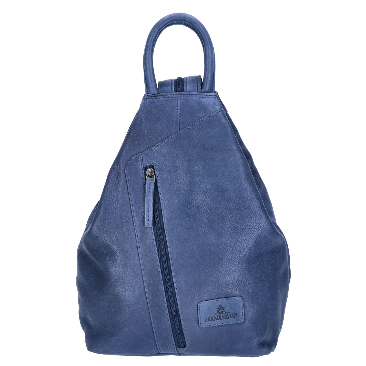 The Skandinavian Brand Damen Leder Rucksack Blue