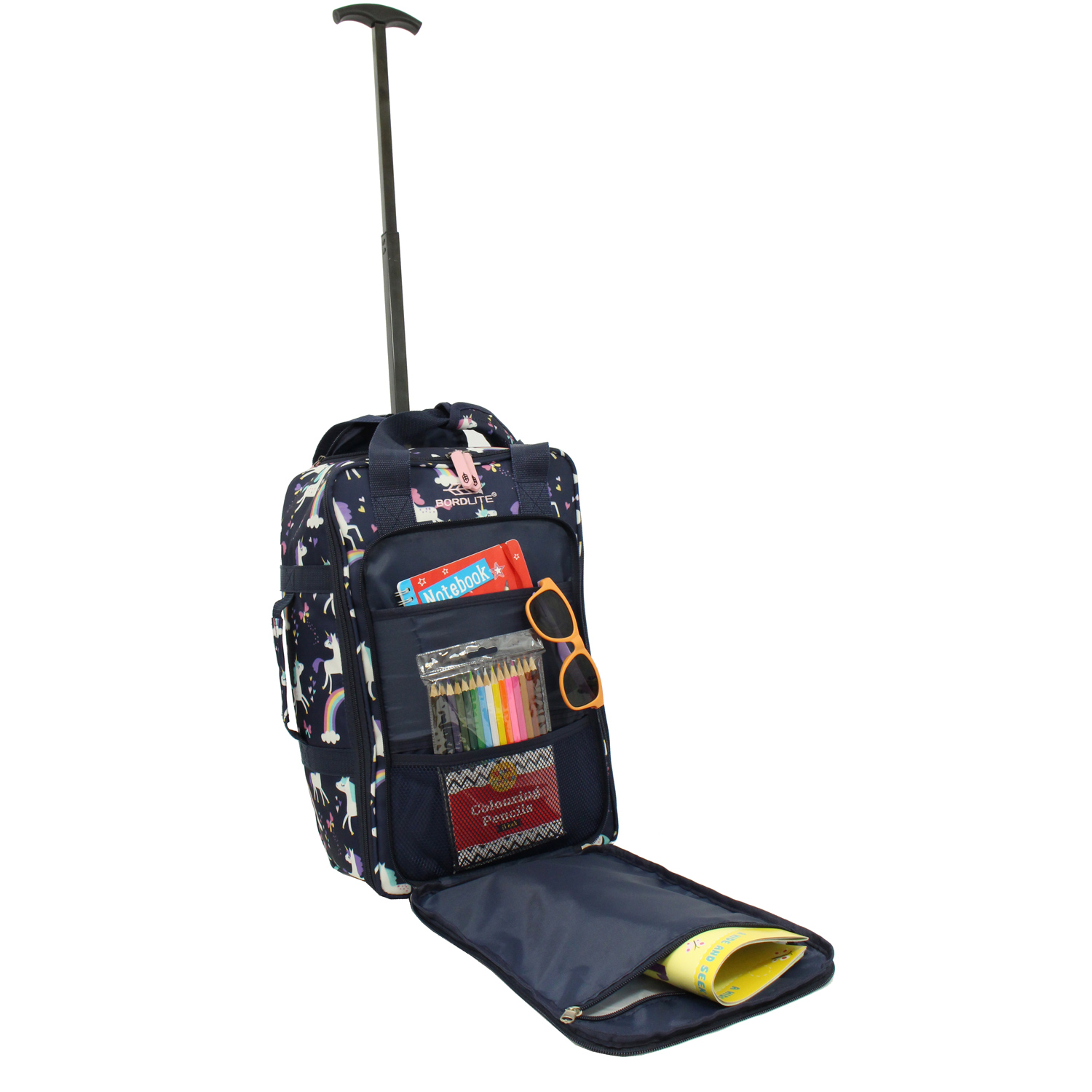 Bordlite Kinder Underseat Cabin Trolley Unicorn dark blue