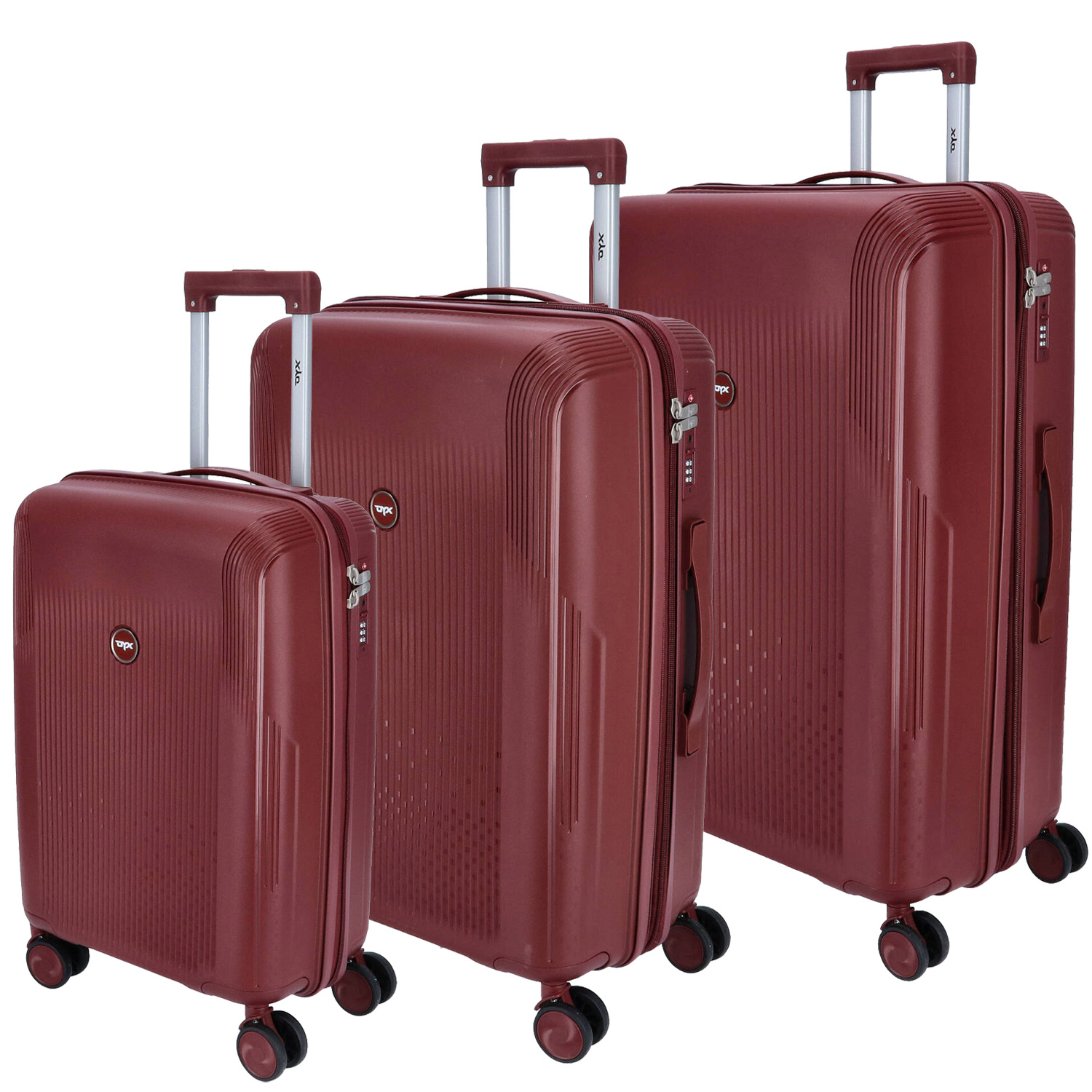 DYX 4 Rollen Trolley 3er Set S/M/L Palermo rot Abbildung 1