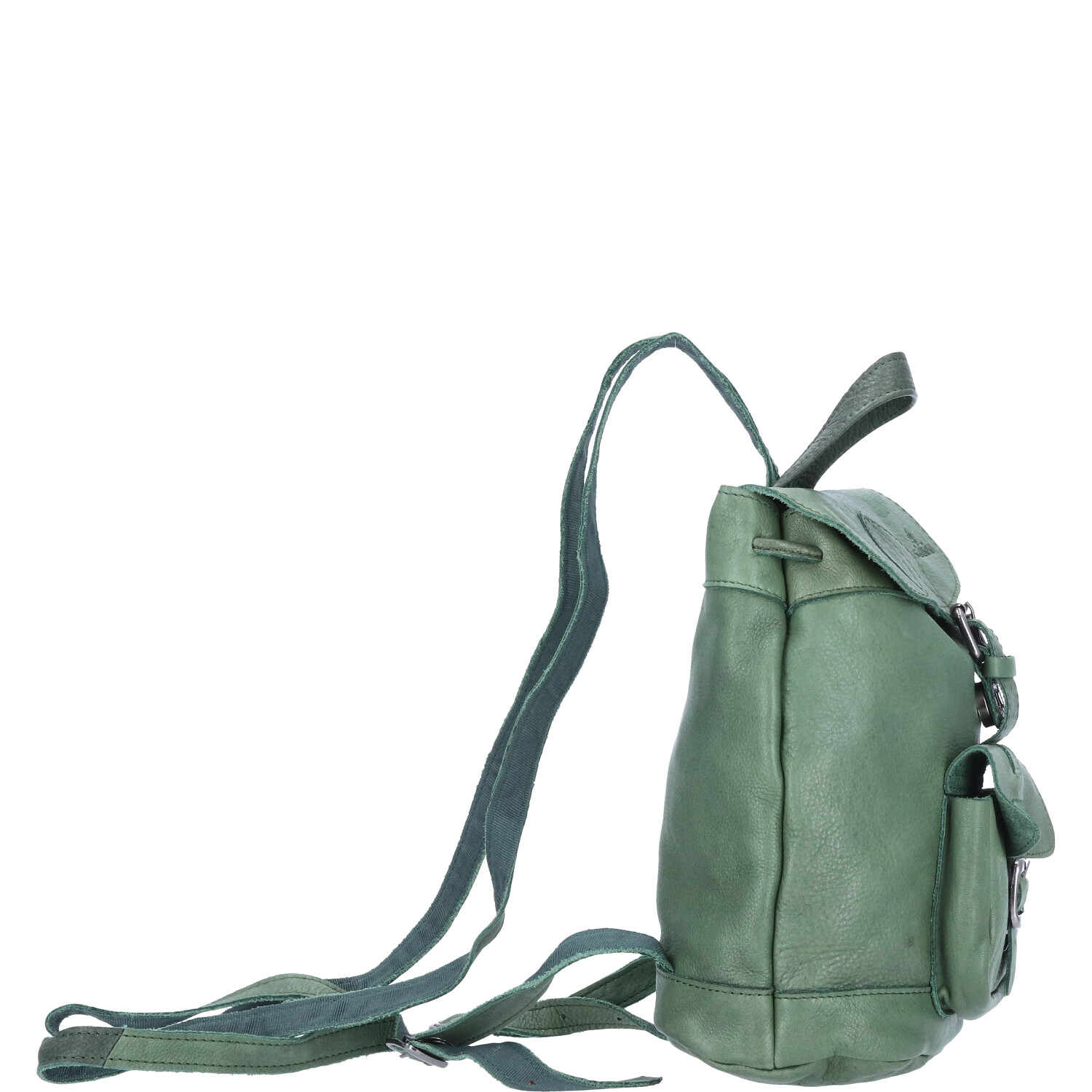 The Skandinavian Brand Mini Leder Rucksack  grün