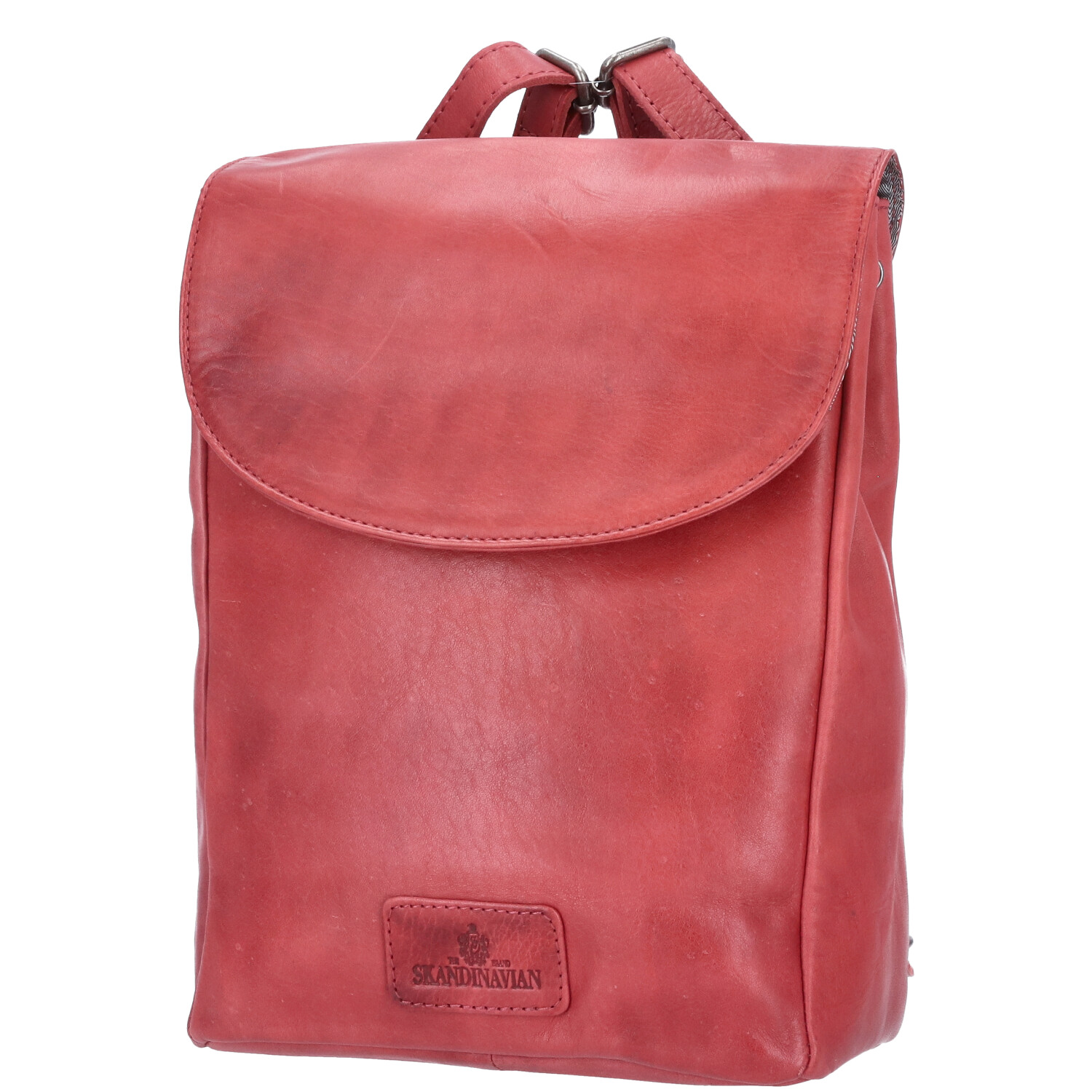 The Skandinavian Brand Damen Leder Rucksack  rot