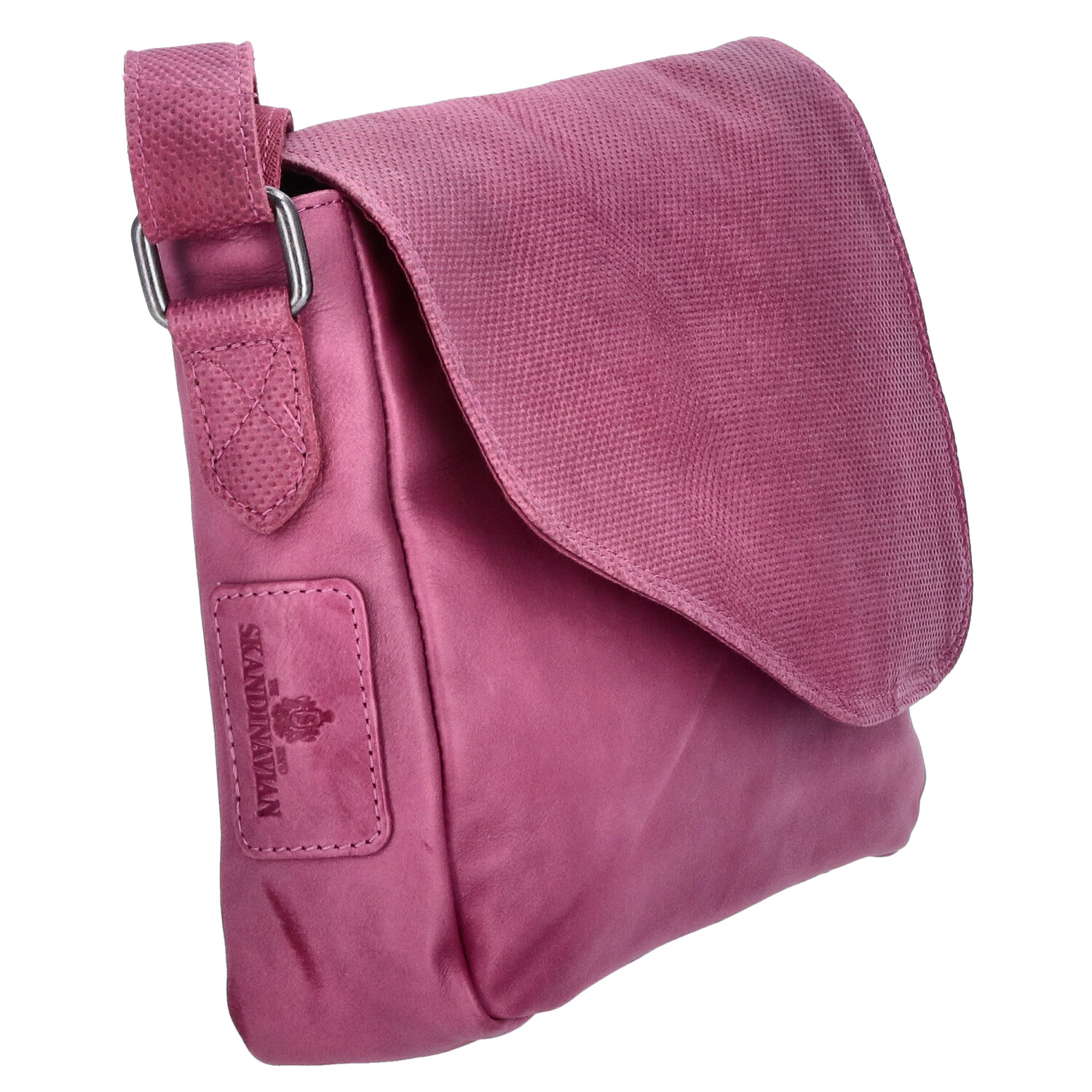 The Skandinavian Brand Damen Leder Umhängetasche  Purple