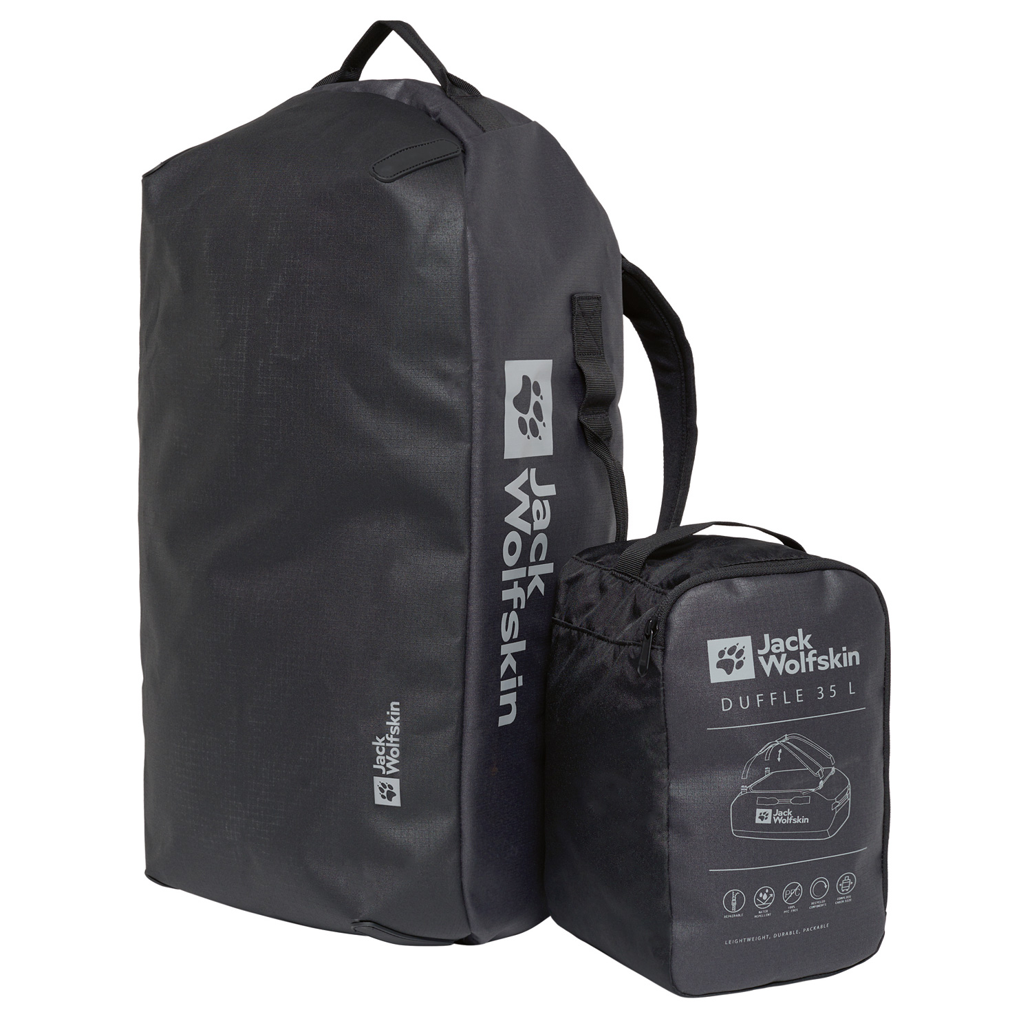 Jack Wolfskin Reisetasche/Rucksack All-In Duffle 35 phantom Abbildung 5