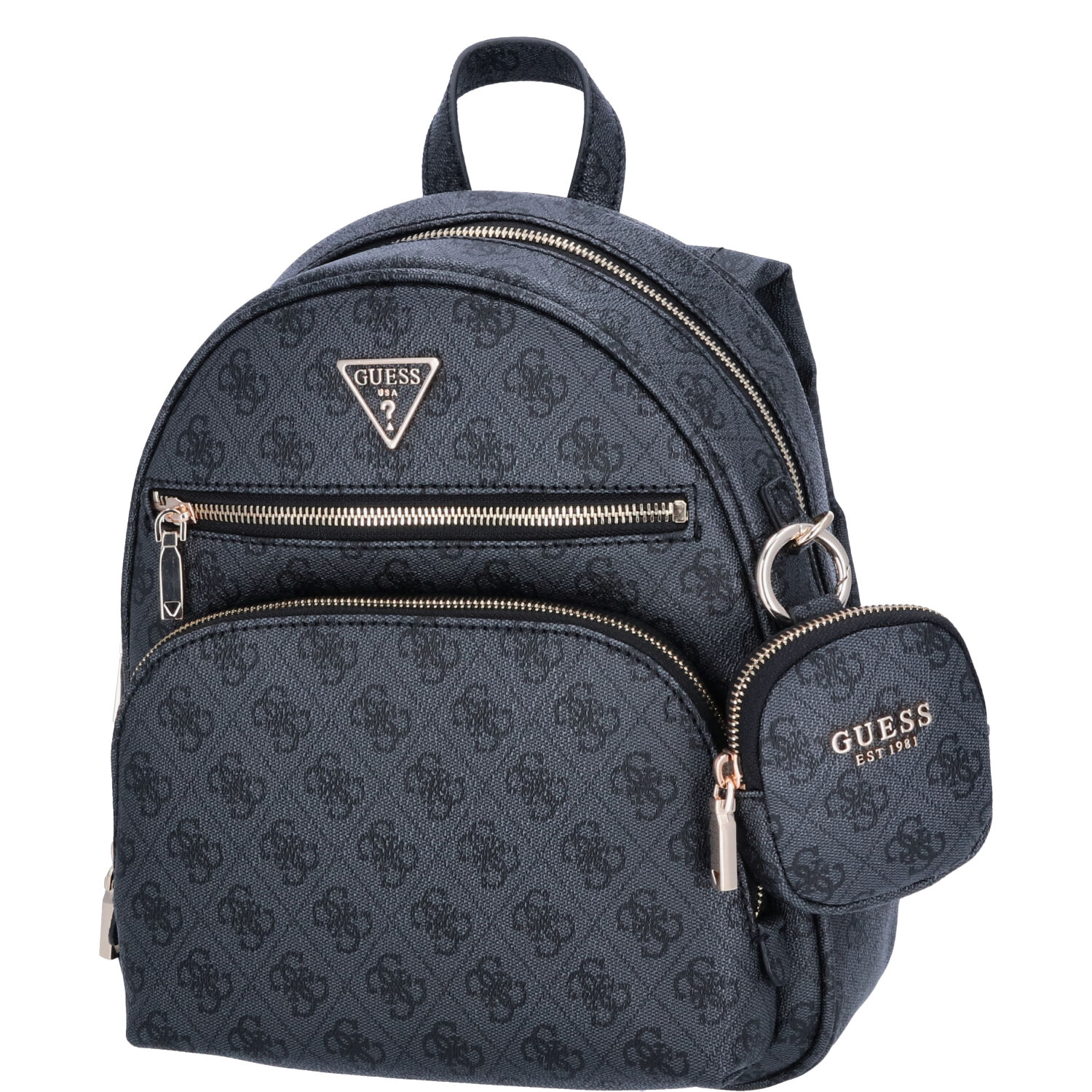 GUESS Damen Rucksack Power Play Coal Logo