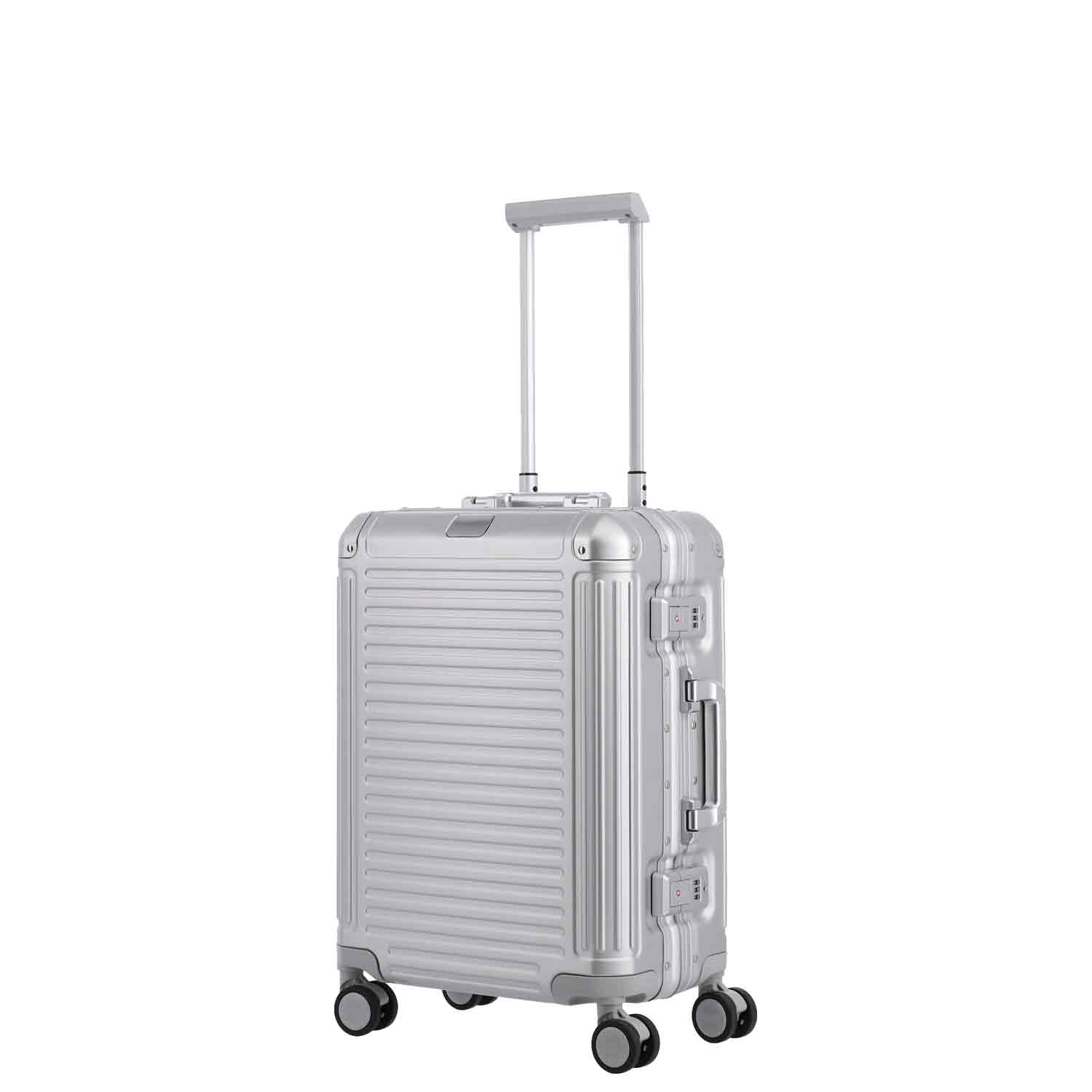 Travelite Aluminium Trolley 4 Rollen S NEXT silber