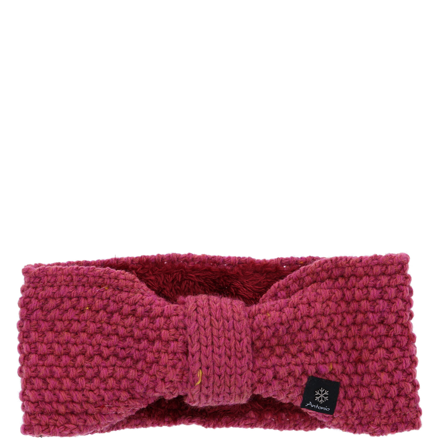 Antonio Damen Strick Stirnband mit Fleece W23/24 berry