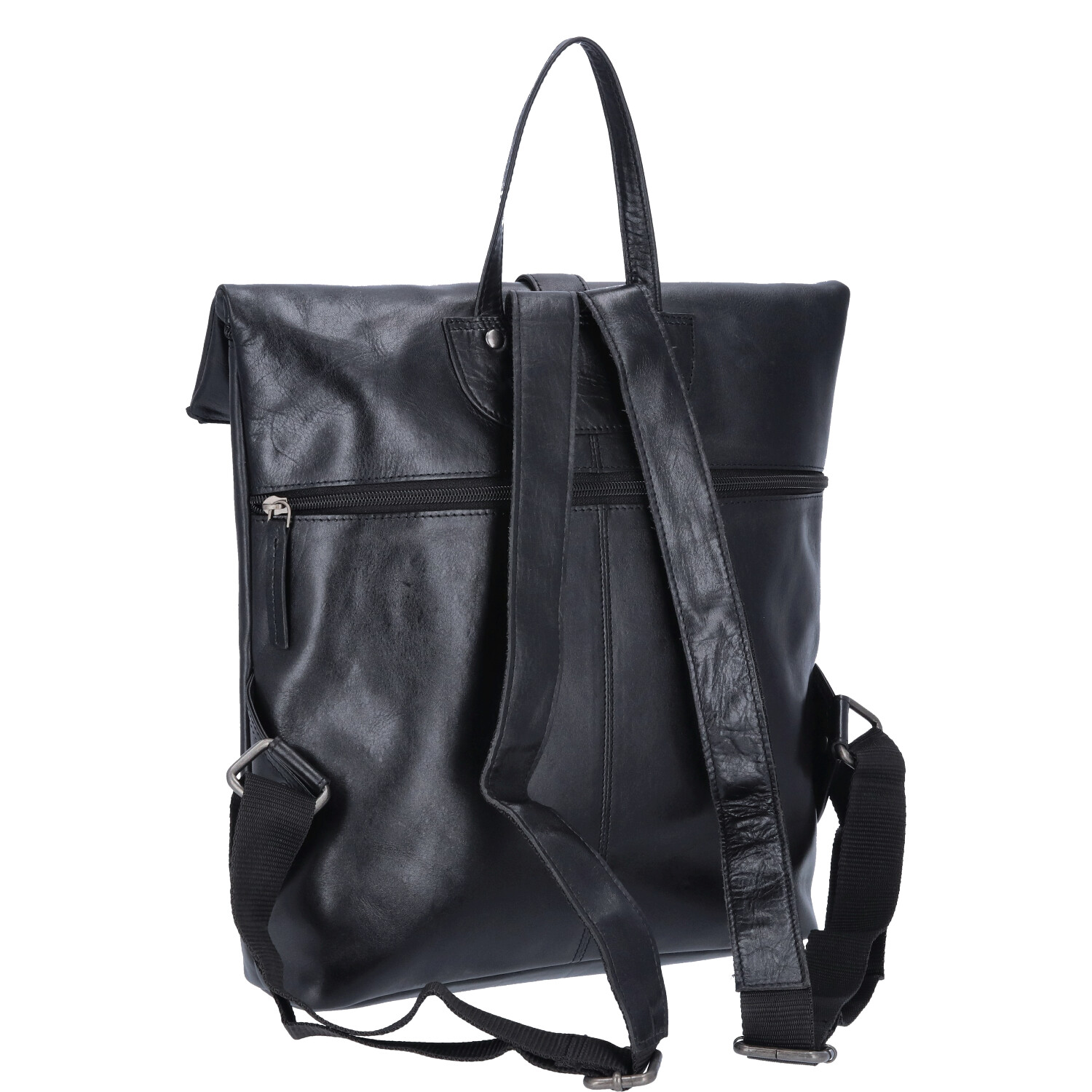 The Skandinavian Brand Leder Rucksack COW OILY WAXY  Black