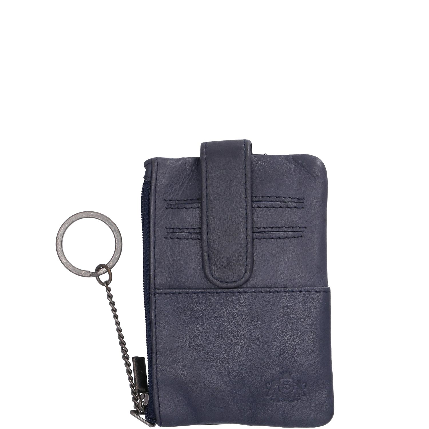 The Skandinavian Brand Credit Card Holder Washed Nappa  blau