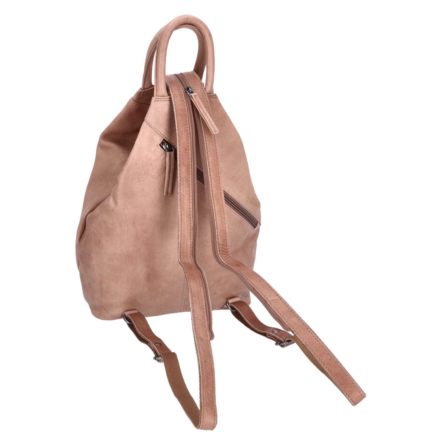 The Skandinavian Brand Damen Leder Rucksack  beige