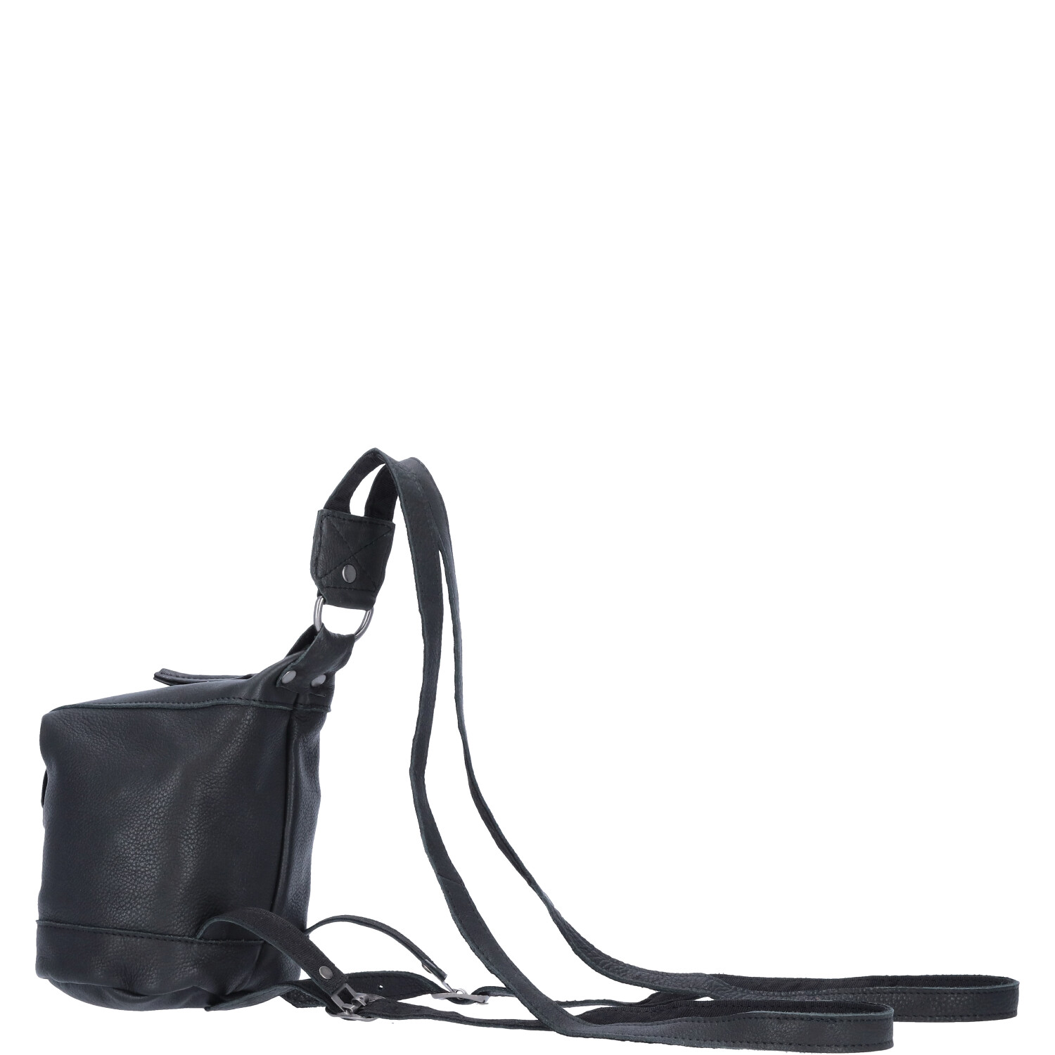 The Skandinavian Brand Mini Leder Rucksack  schwarz