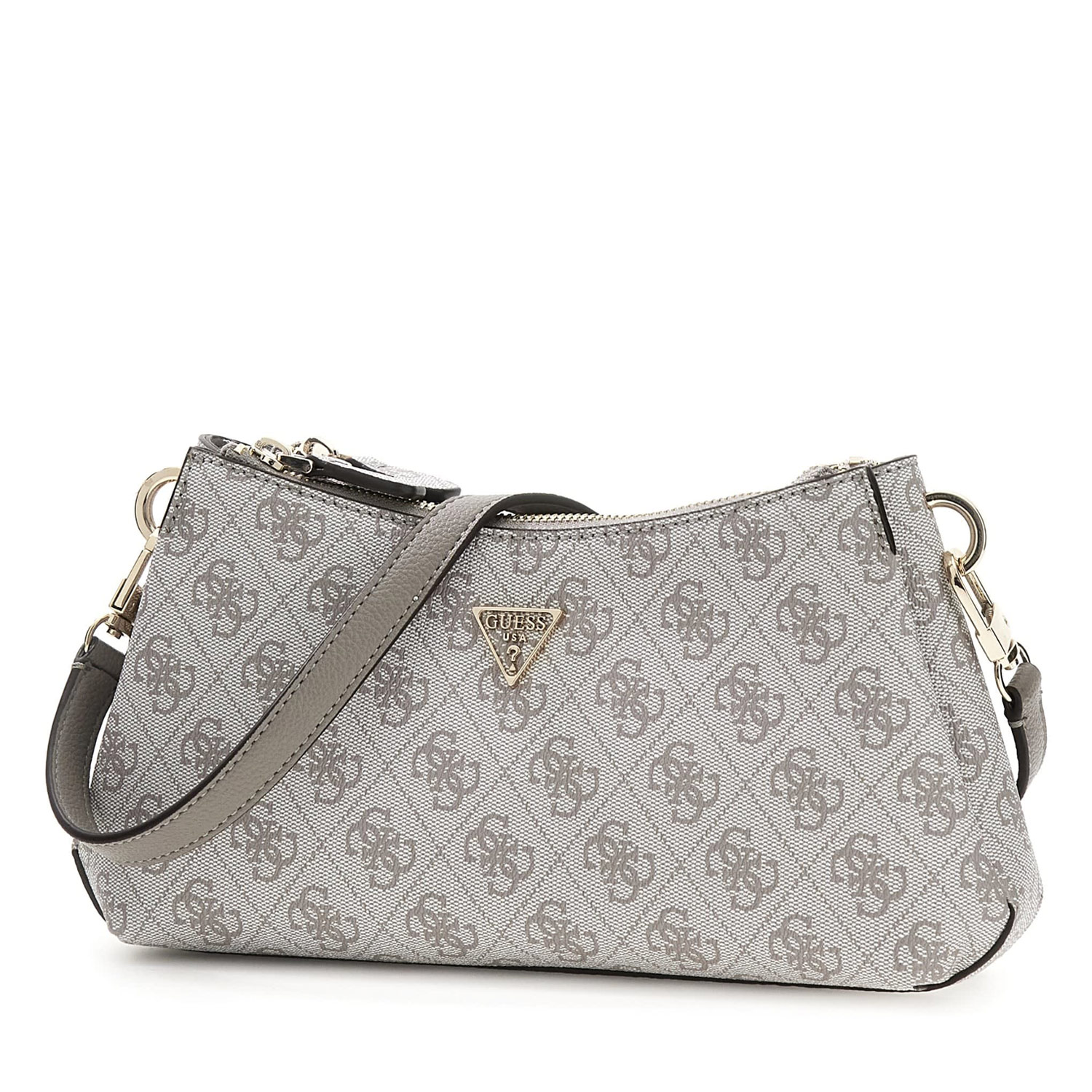 GUESS Umhängetasche Noelle II Dark Taupe Logo Abbildung 1