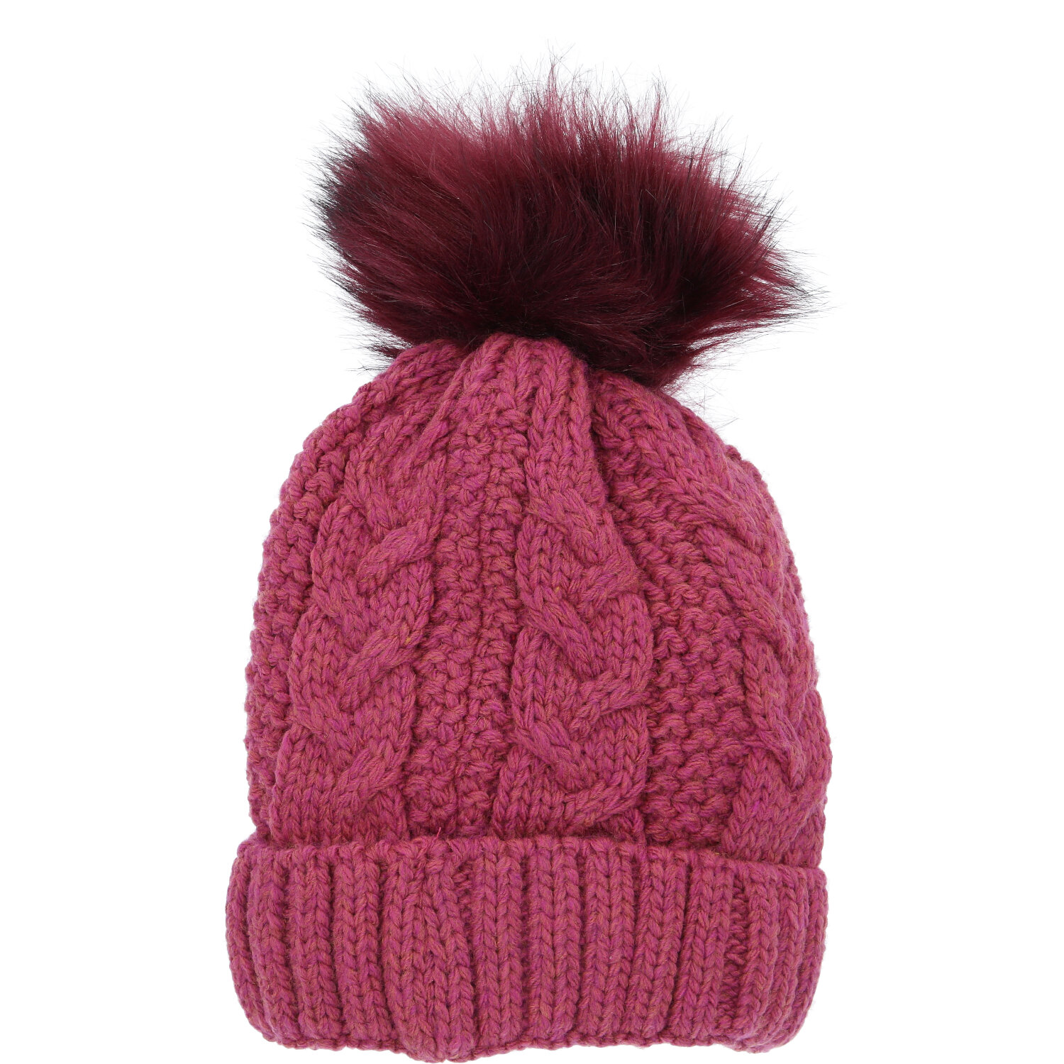 Antonio Damen Strick Mütze Beanie  berry Abbildung 2