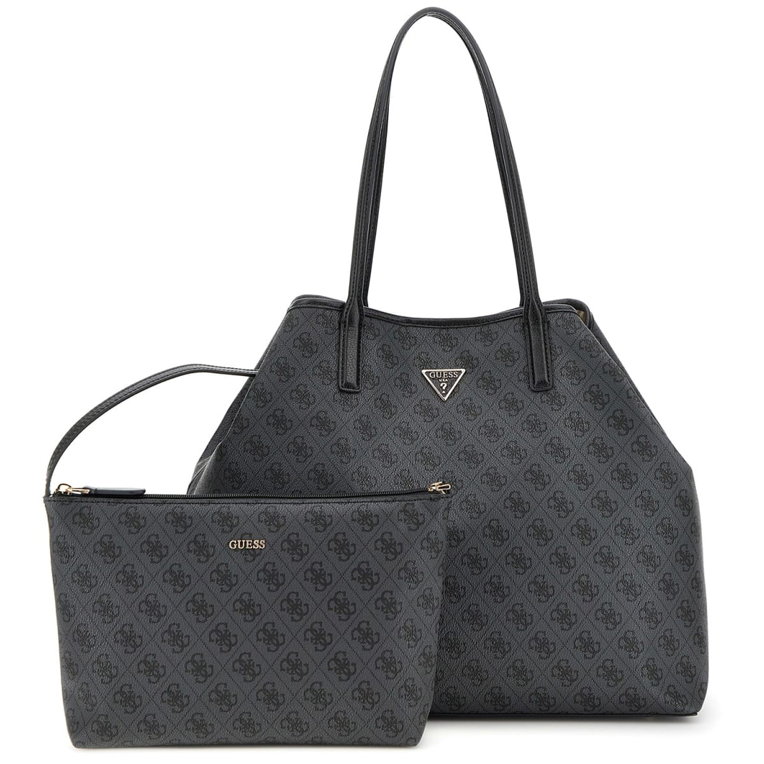 GUESS Shopper Handtasche Eco Victtoria Coal Logo