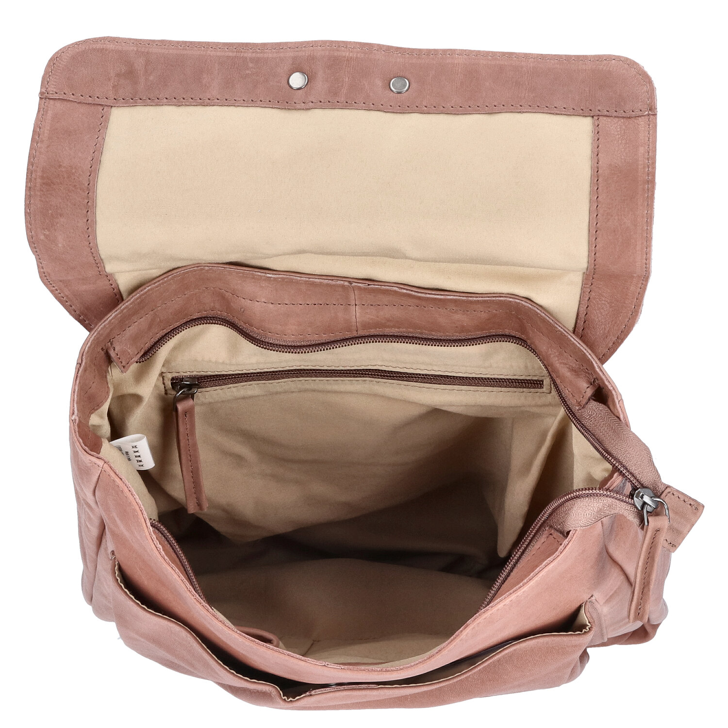 The Skandinavian Brand Damen Leder Rucksack - beige Abbildung 6