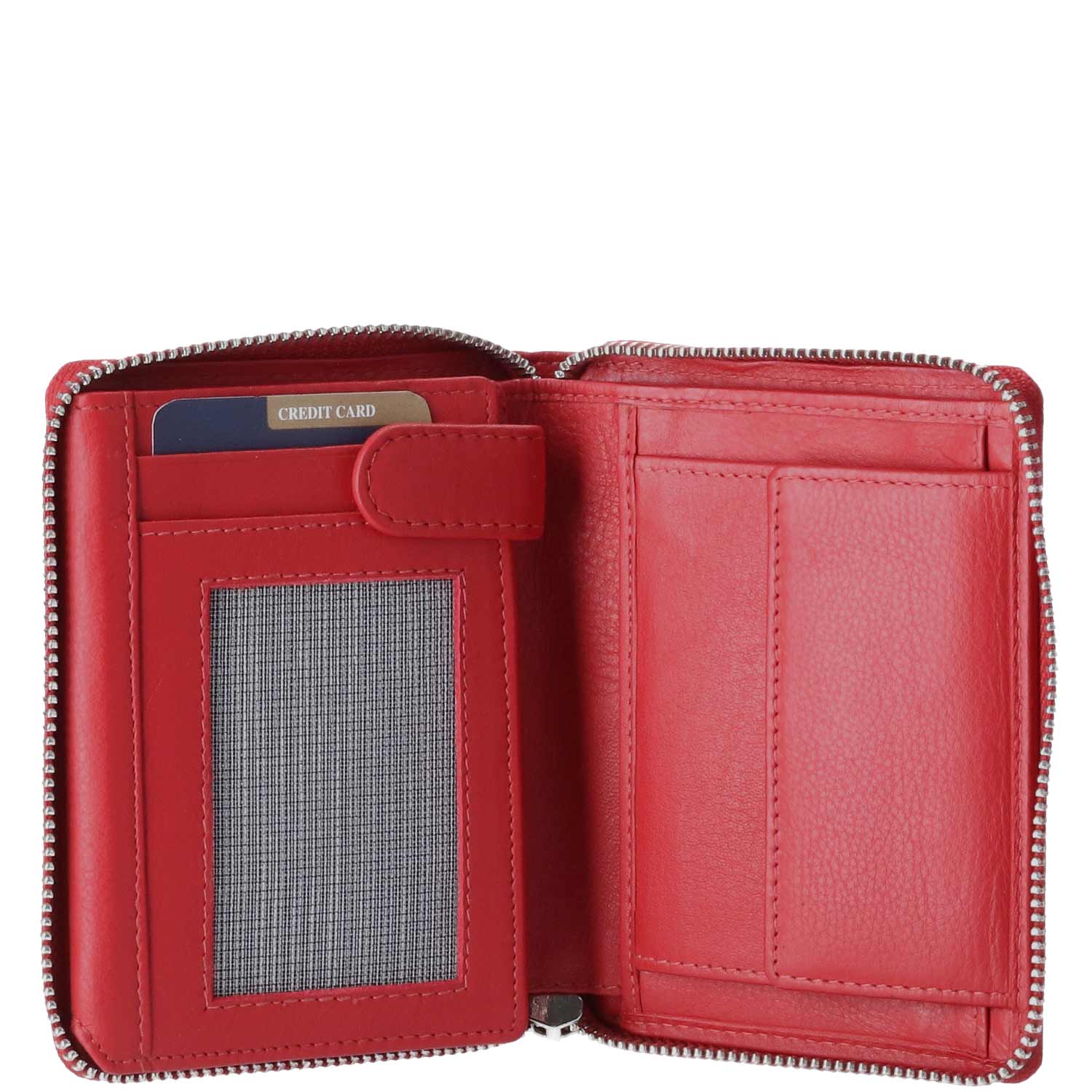 The Skandinavian Brand RFID Wallet Nappa Leather  rot