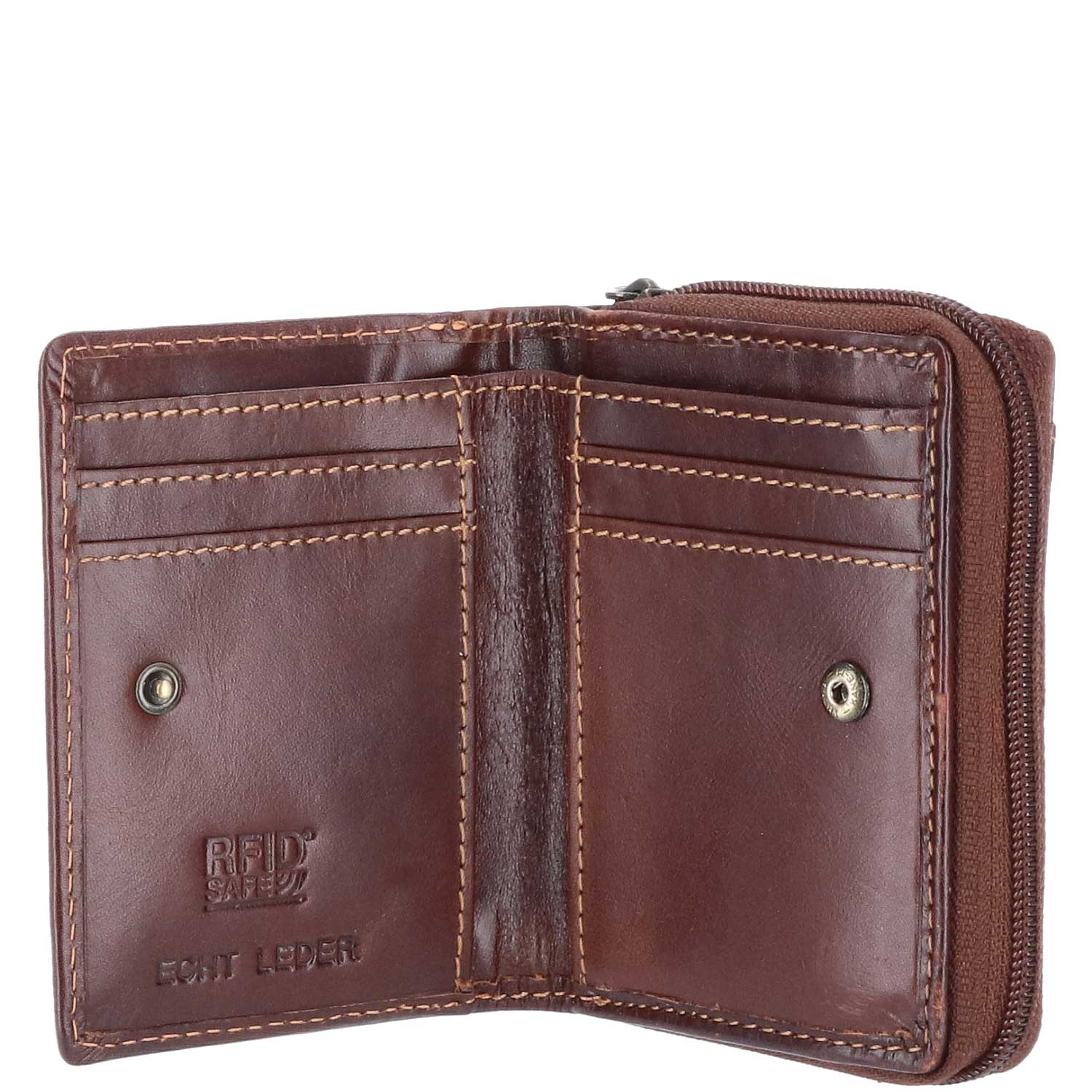 The Skandinavian Brand Leder Börse mit Kreditkartenfächer RB Western - braun Abbildung 3