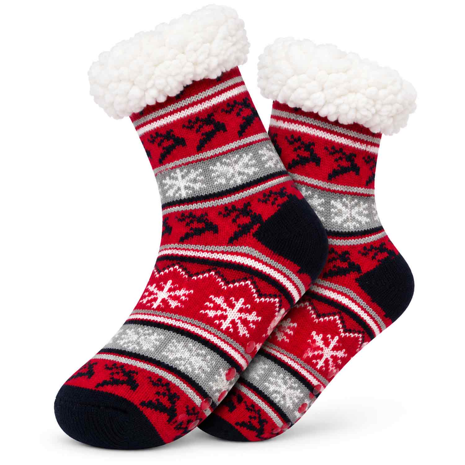 Antonio Kuschelige Hüttensocken Merry Christmas Gr.35-42 - rot Abbildung 1