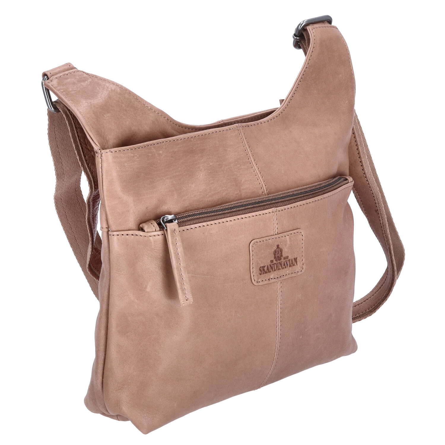 The Skandinavian Brand Leder Umhängetasche  beige